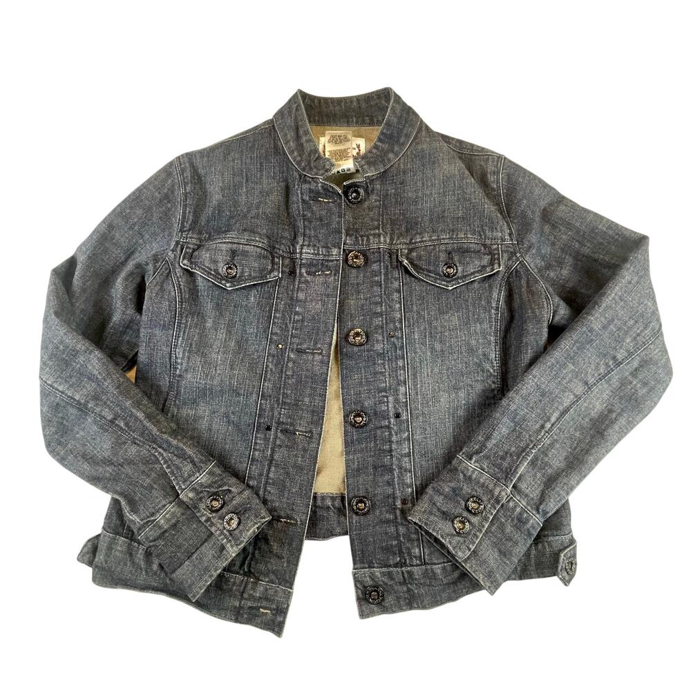 Levi Strauss Signature Denim Jacket Mandarin Collar Buttons Studs M
